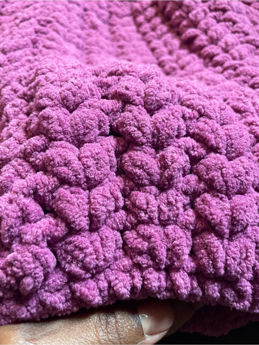 Handmade Pure Wool Crochet Magenta Chunky Cowl Neck Warmer Scarf One of a Kind - Picture 3 of 6